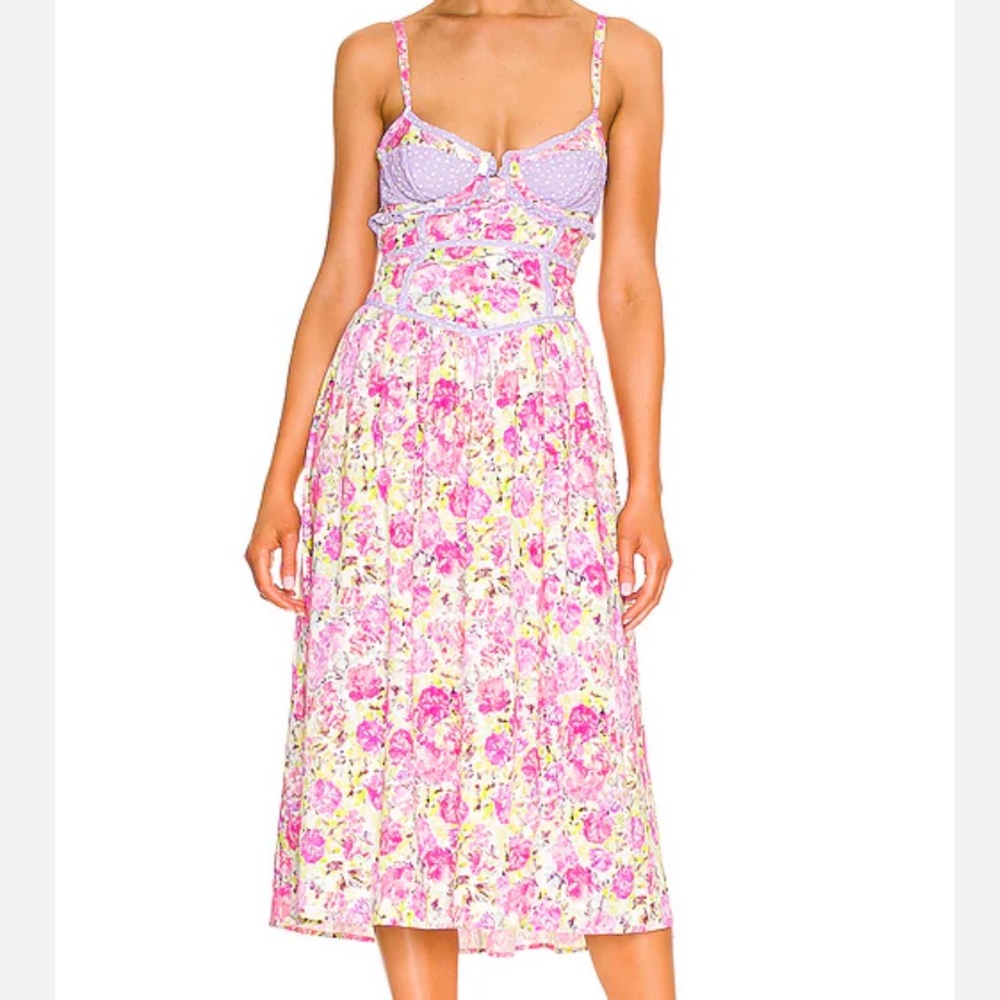 For Love And Lemons Martina Midi Dress (XS)